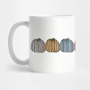 Colored Stripes Pumpkin Row Mug